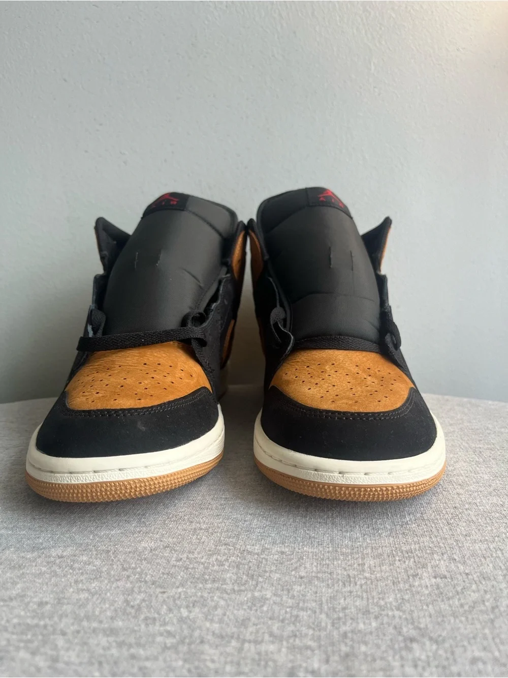 Nike Air Jordan 1 Mid SE Black Flax Varsity Red Men's Shoe Size 10 HV4091-002